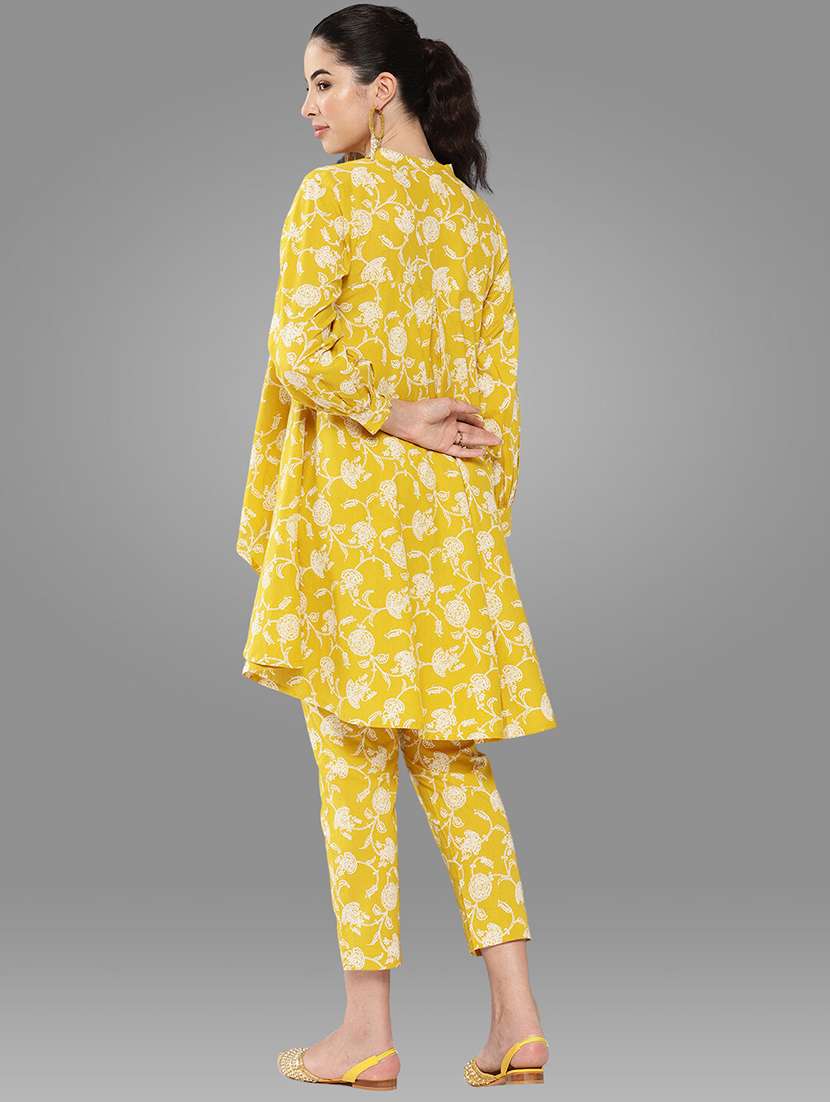women floral mandarin neck co-ord sets - 20132754 - Standard Image - 2
