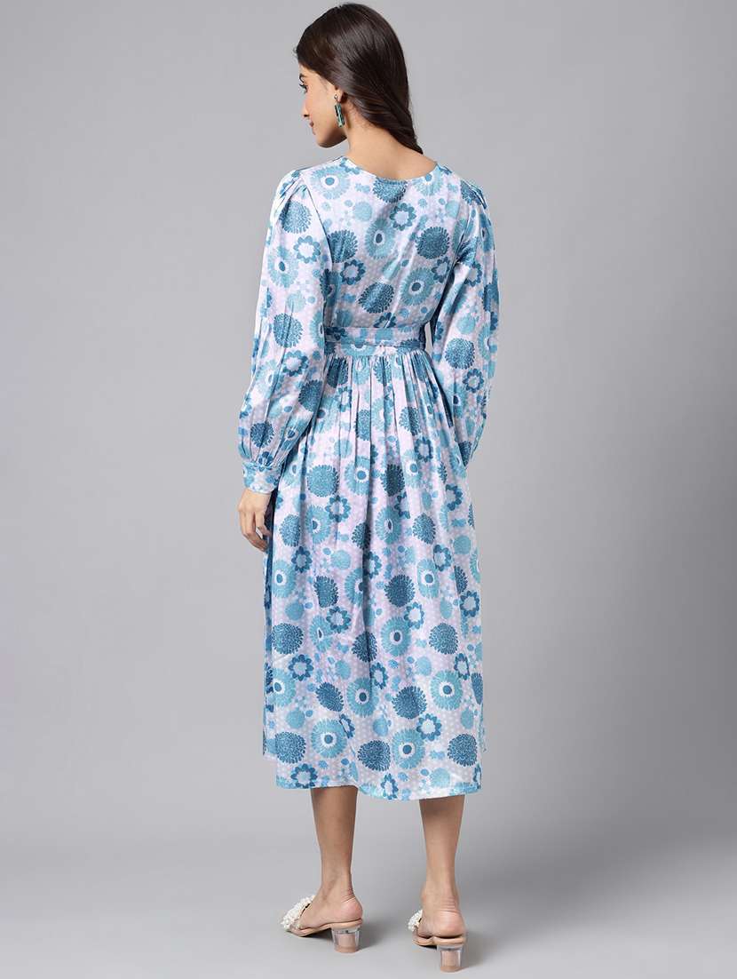 women's fit & flare floral dress - 20133092 -  Standard Image - 2