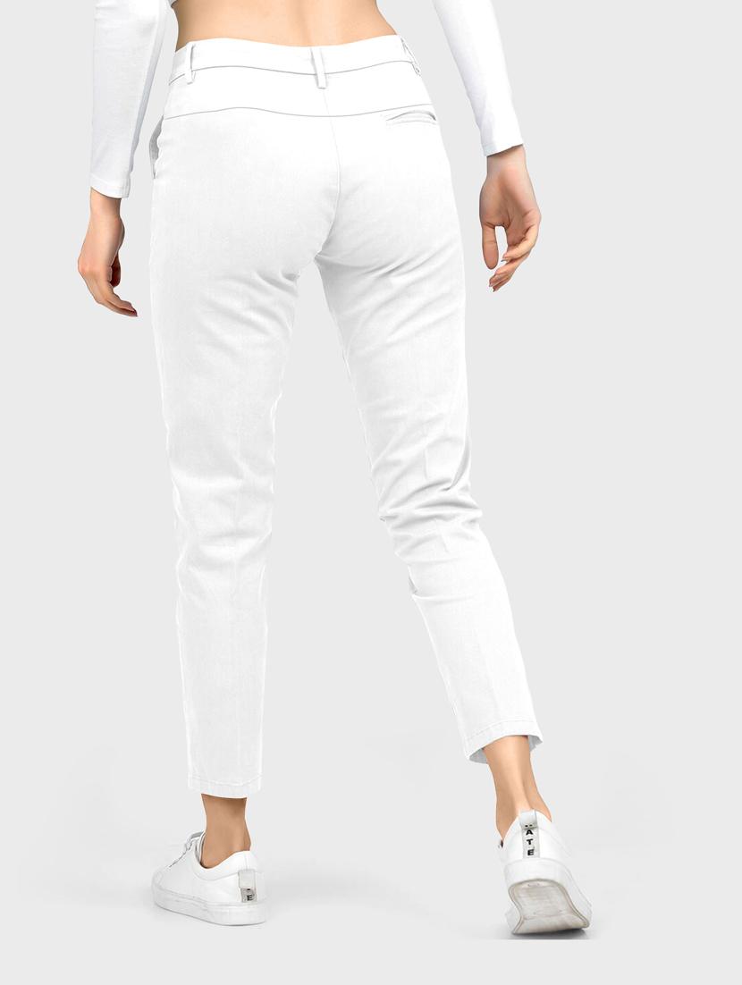 women solid mid rise trouser - 20133430 - Standard Image - 2