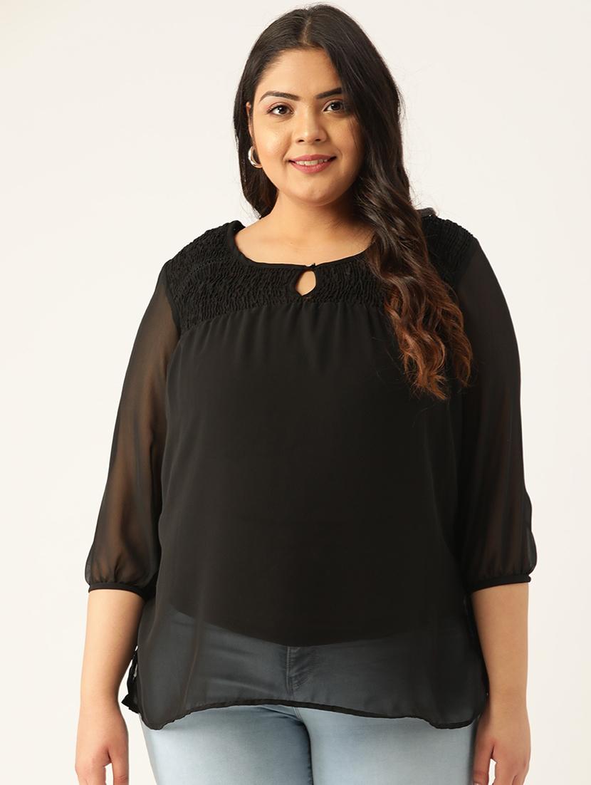 women's straight round neck top - 20133506 - Zoom Image - 0