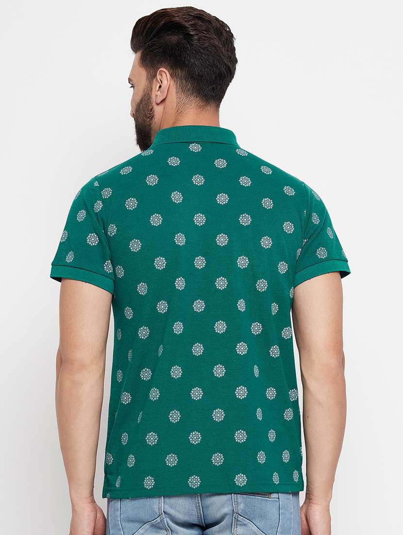 men's printed cotton polo t-shirt - 20133772 -  Standard Image - 2