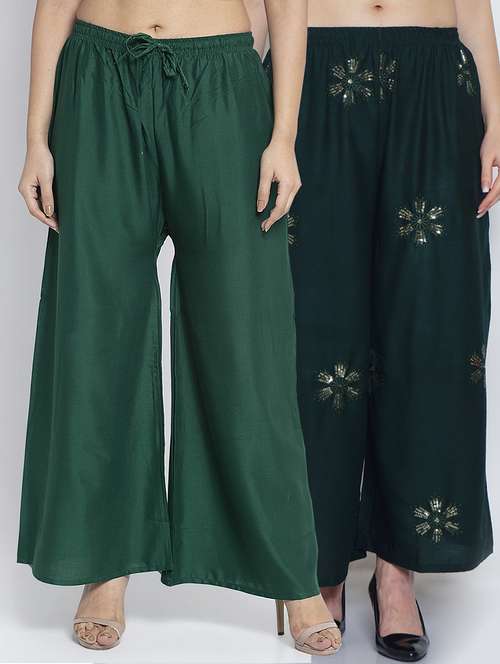 pack of 2 relaxed fit palazzos - 20134876 -  Standard Image - 0