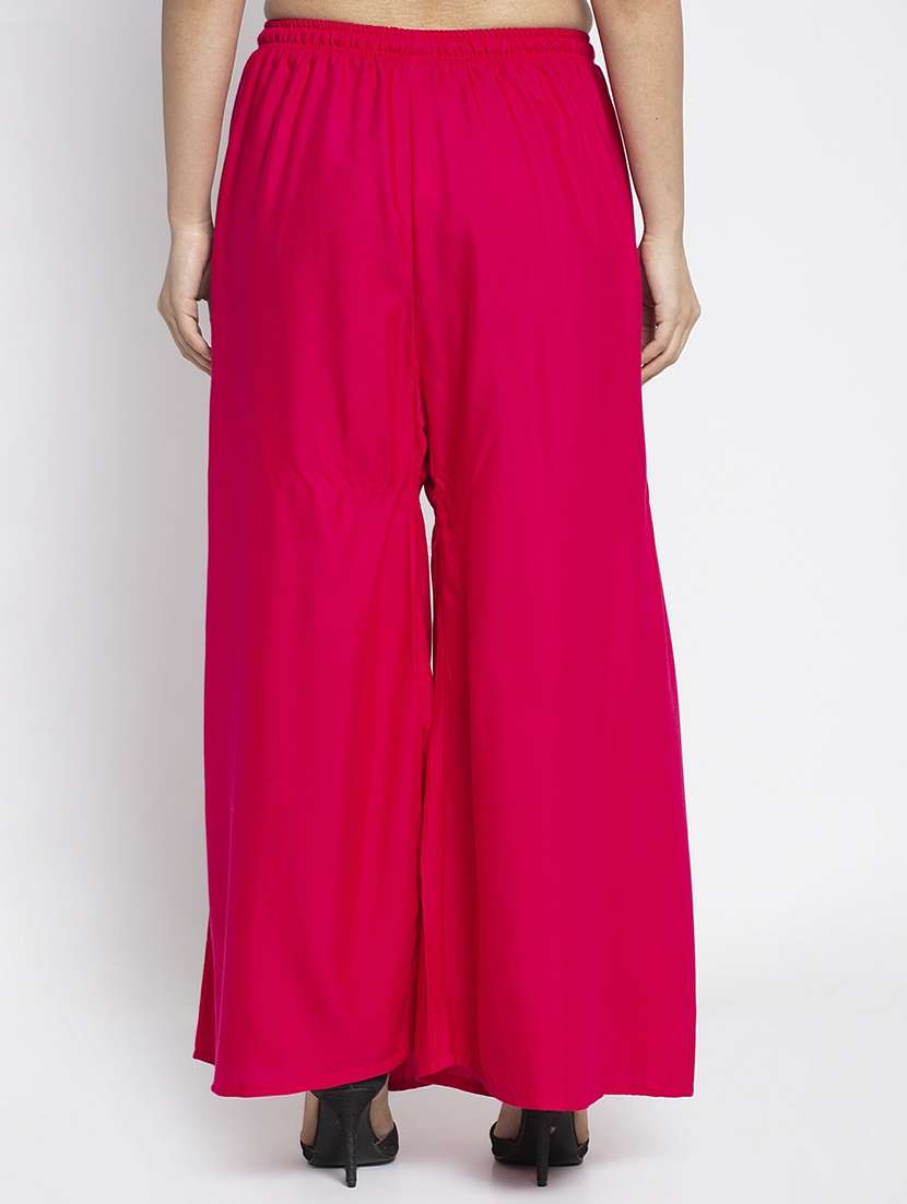 pack of 2 solid flared palazzo - 20135095 -  Standard Image - 2