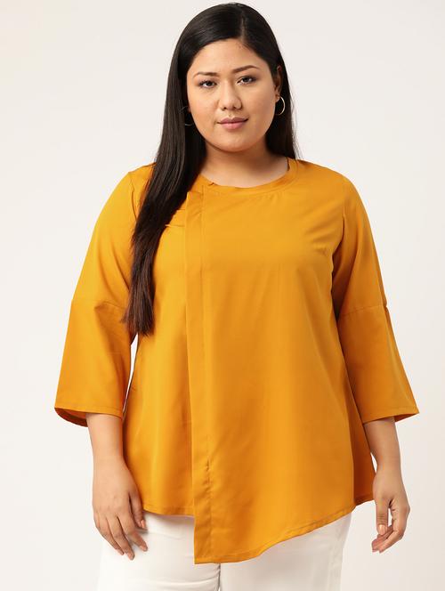 women's asymmetric round neck top - 20135372 - Standard Image - 0
