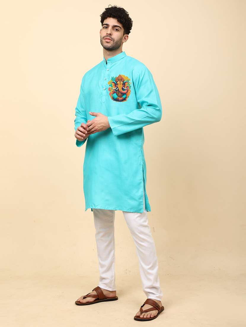 rama cotton blend kurta pyjama ethnic wear set - 20135495 -  Standard Image - 2