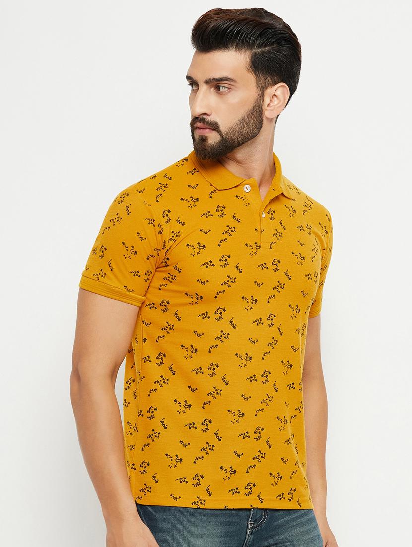men printed polo t-shirt
