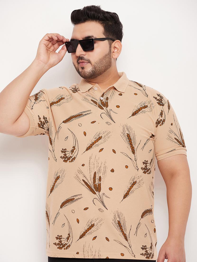 plus size printed polo t-shirt - 20136520 - Standard Image - 2