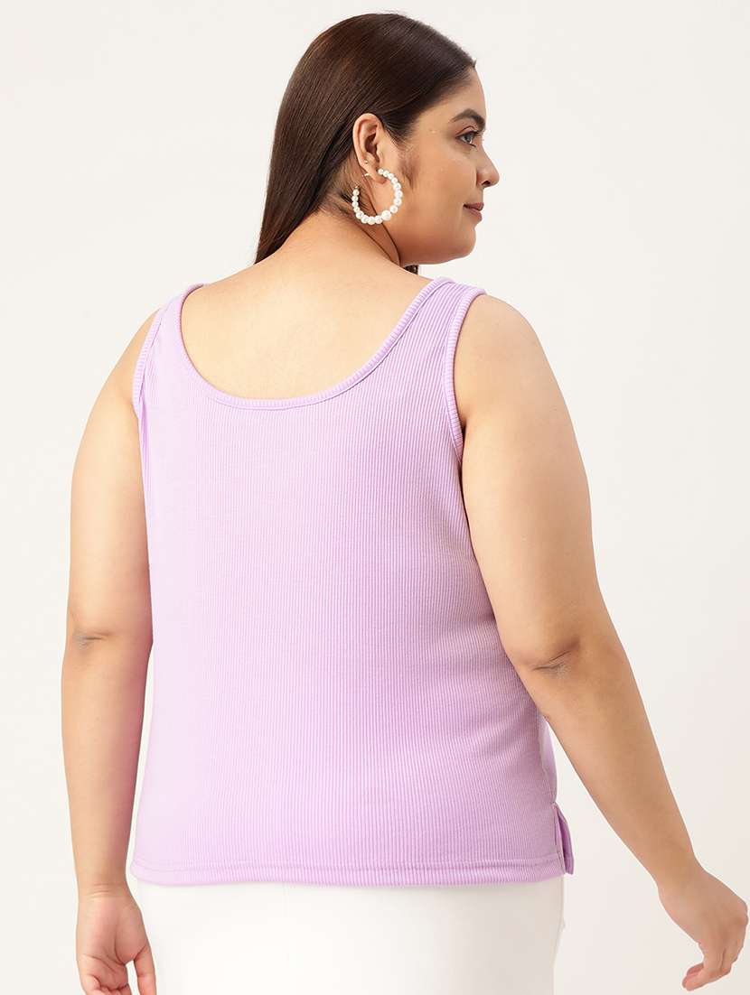 women's straight round neck top - 20136662 - Standard Image - 2