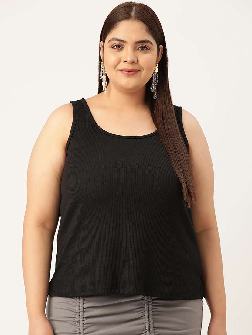 women's straight round neck top