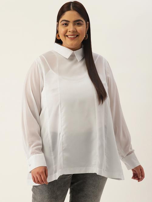 women's straight collared top - 20136717 -  Standard Image - 0