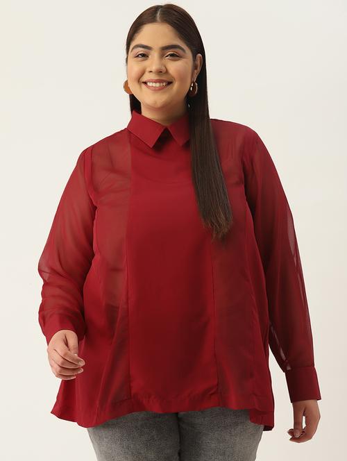 women's a line collared top - 20136718 - Standard Image - 0