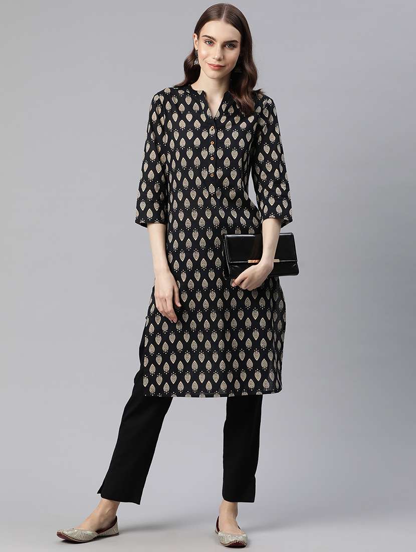women's straight kurta - 20136760 - Standard Image - 2