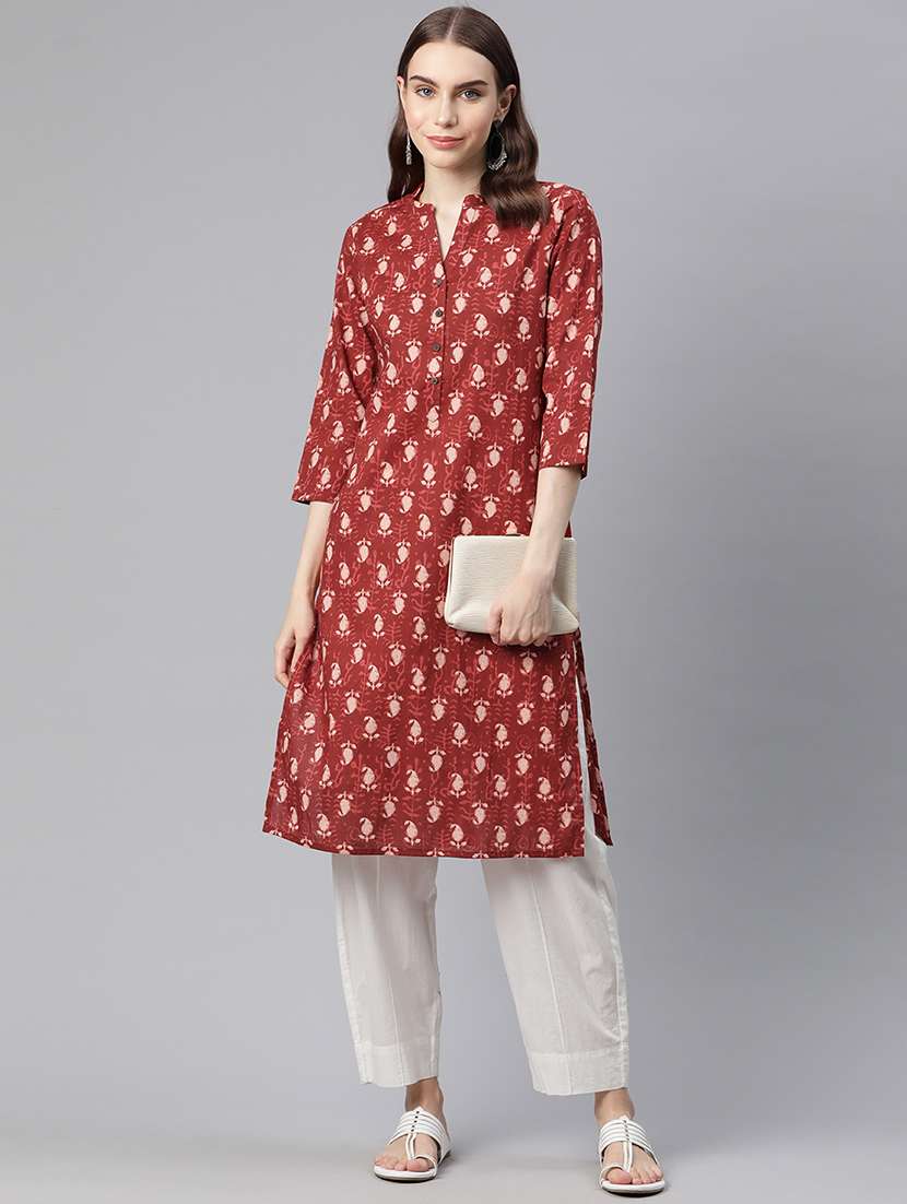 women's straight kurta - 20136764 - Standard Image - 2