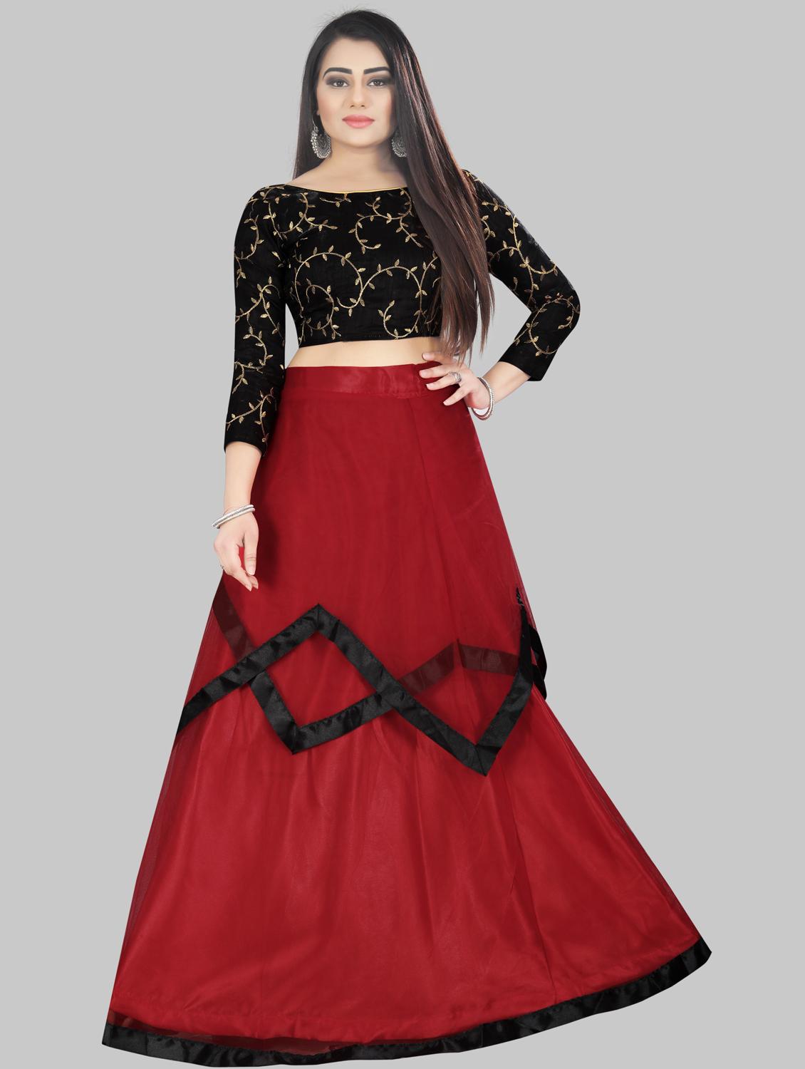 women red flared lehenga - 20136923 -  Zoom Image - 0