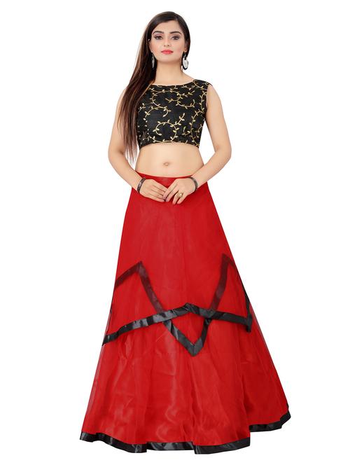 women multi colored flared lehenga - 20136924 - Standard Image - 0