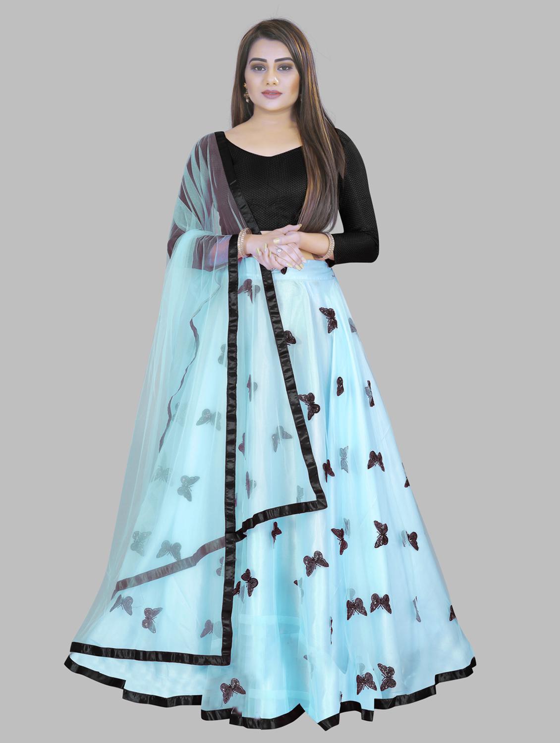 women blue flared lehenga - 20136932 - Zoom Image - 0