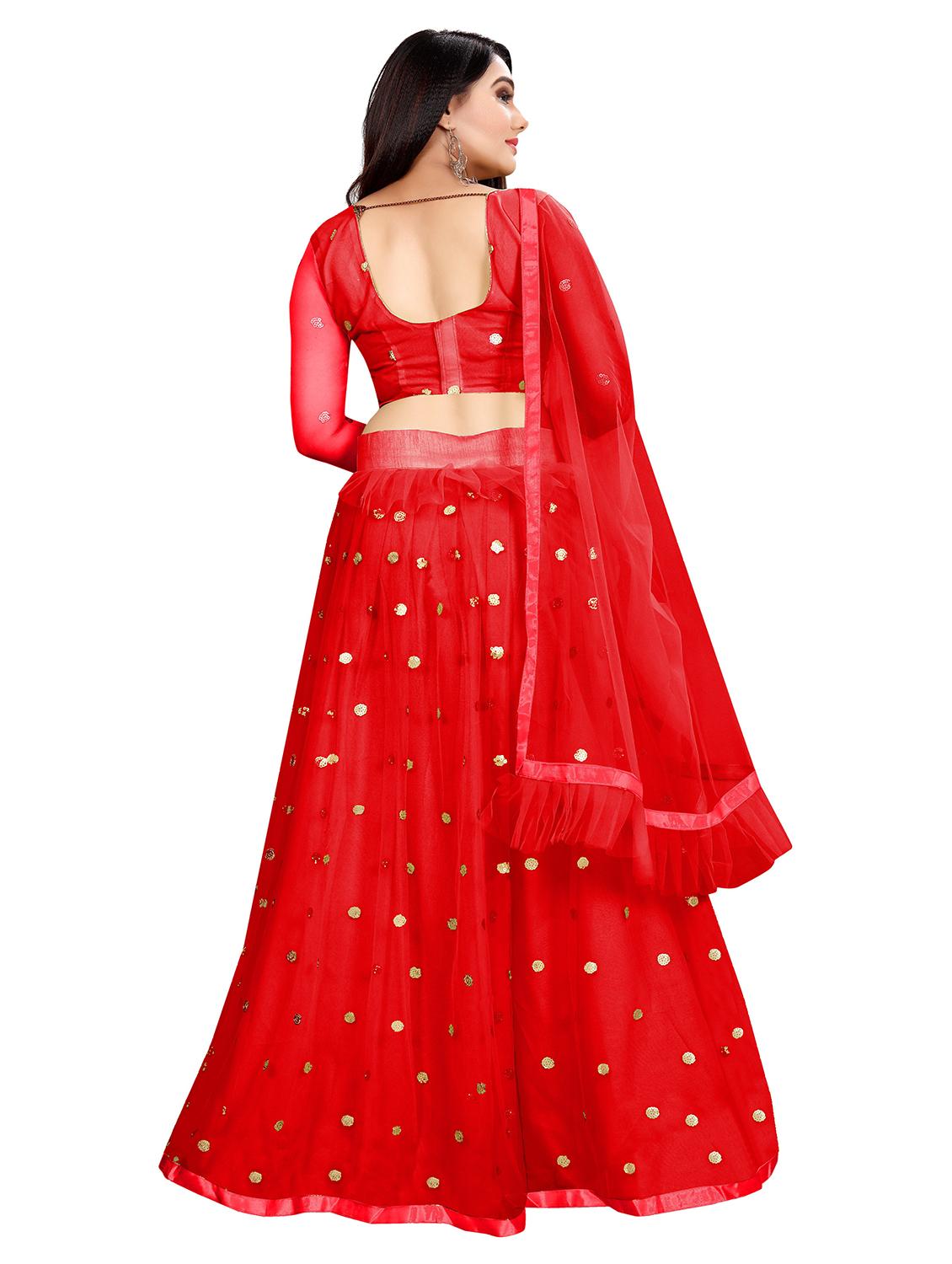 women red flared lehenga - 20136984 - Standard Image - 2