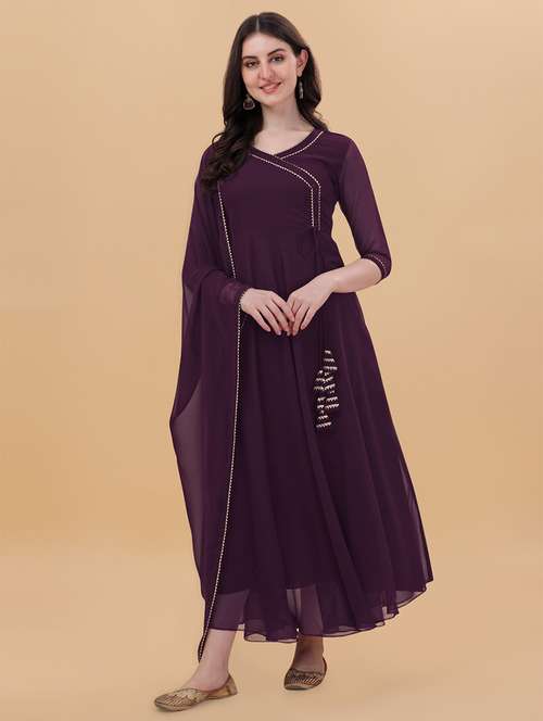 women solid kurta dupatta set - 20137058 -  Standard Image - 0
