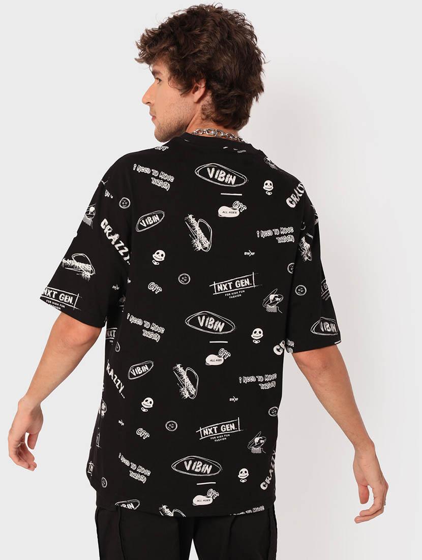 round neck printed regular t-shirt - 20148163 - Standard Image - 2