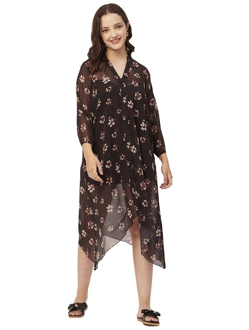 women's asymmetric floral dress - 20148624 - Zoom Image - 0