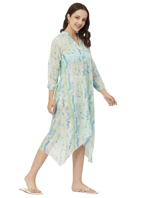 women's asymmetric aztec dress - 20148627 - Standard Image - 0