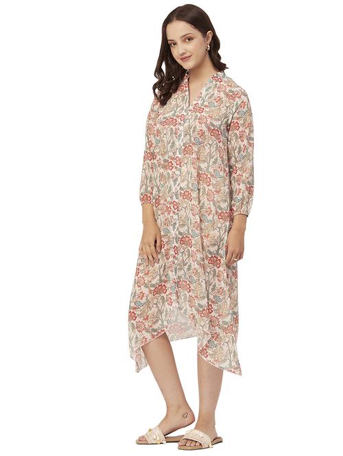 women's asymmetric floral dress - 20148628 -  Standard Image - 0