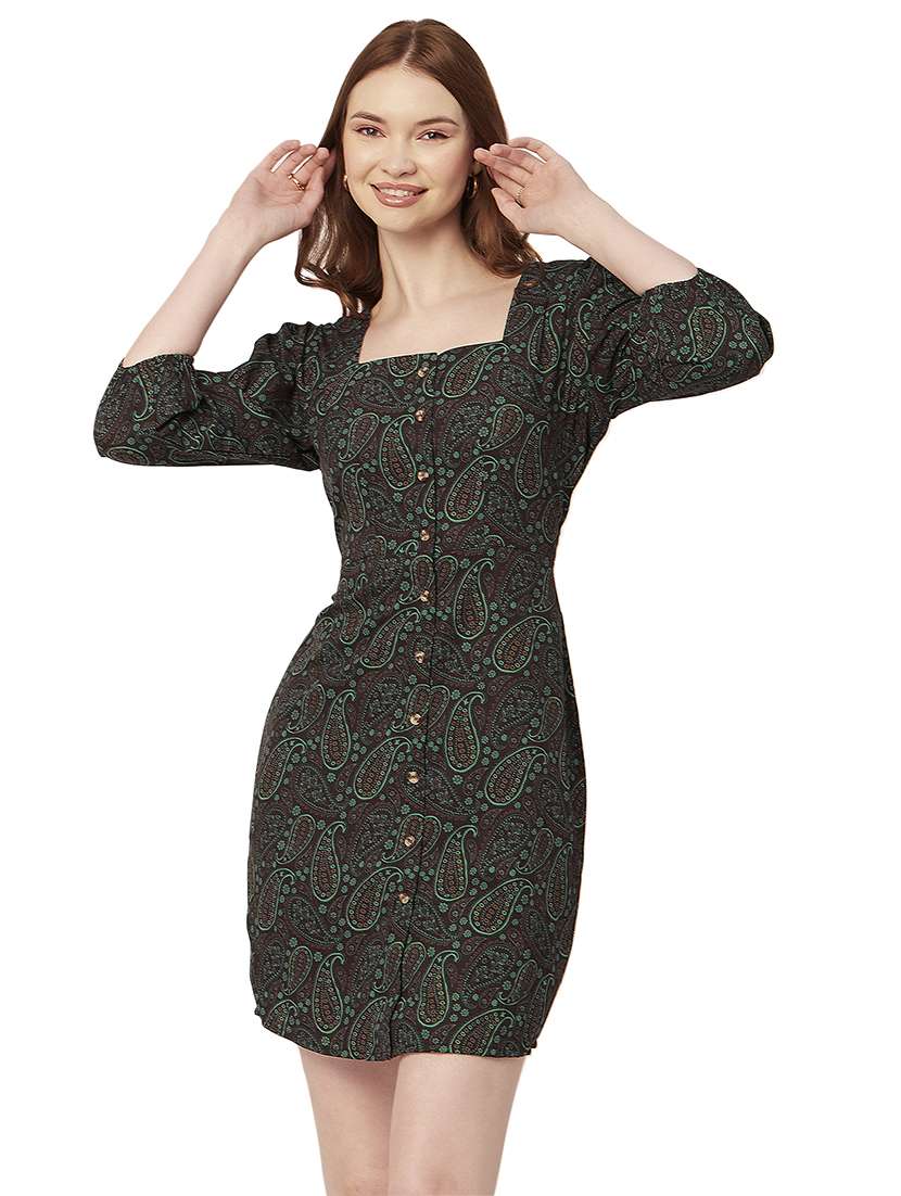 women's sheath paisley dress