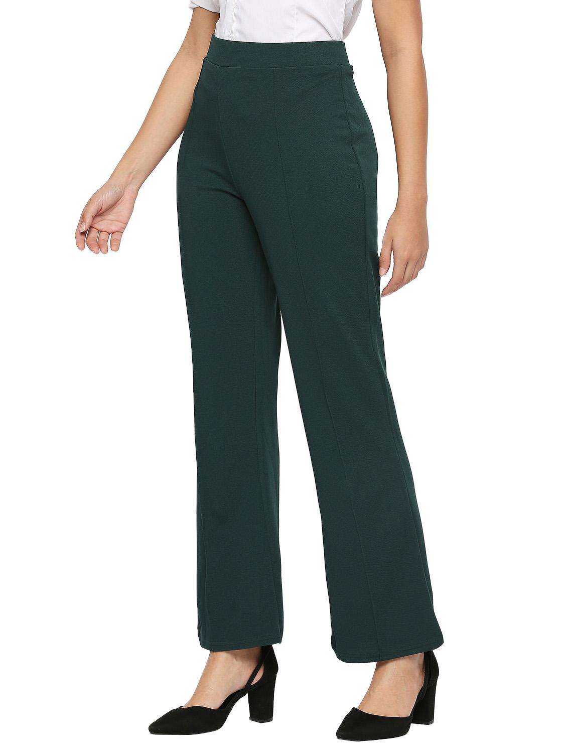 solid full length flared fit trouser - 20148643 - Standard Image - 2
