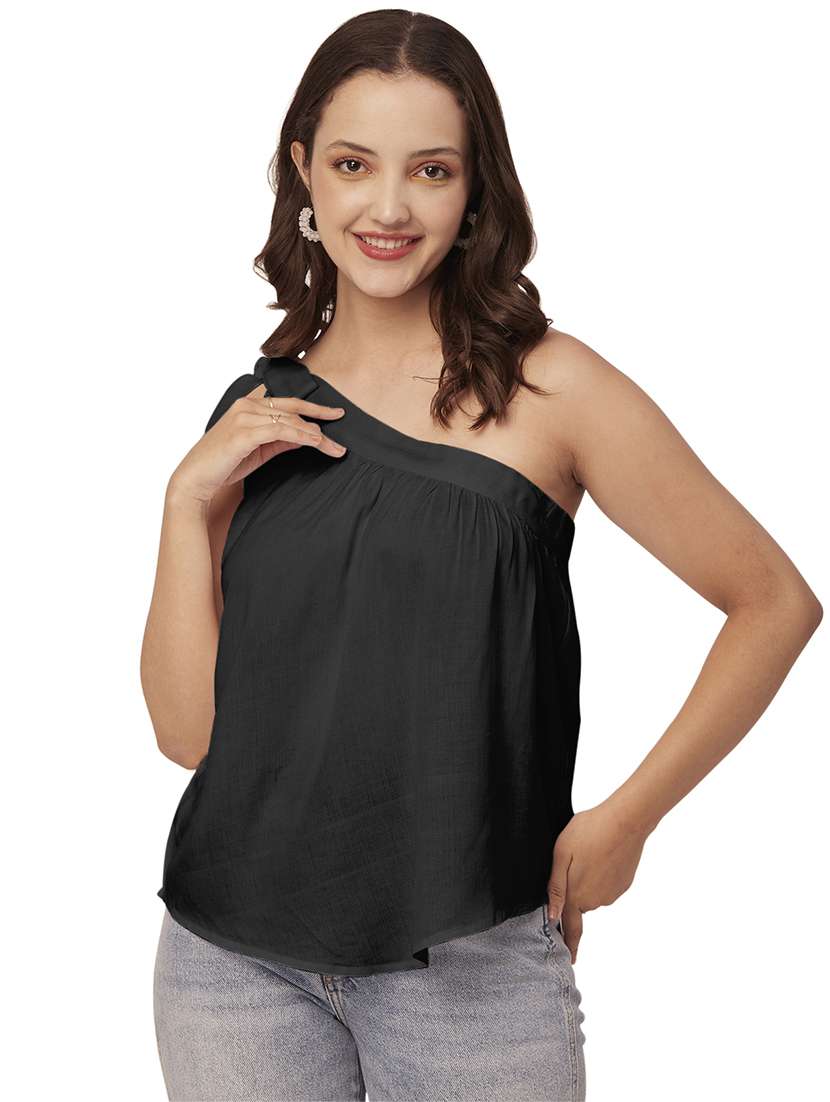 black viscose regular shirt - 20148986 -  Zoom Image - 0