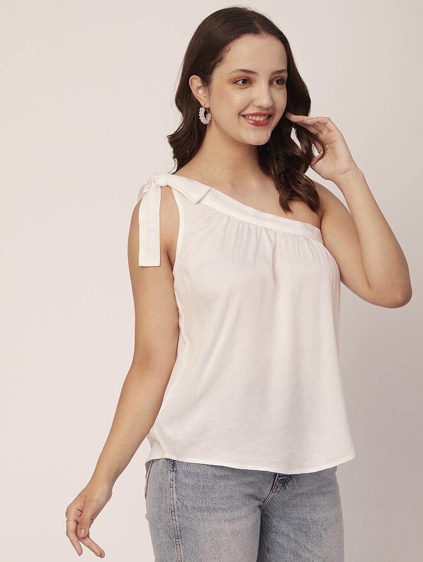 women's a line single shoulder top - 20148988 - Standard Image - 2