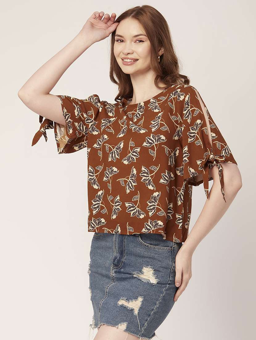 women's straight round neck top - 20148991 -  Standard Image - 2