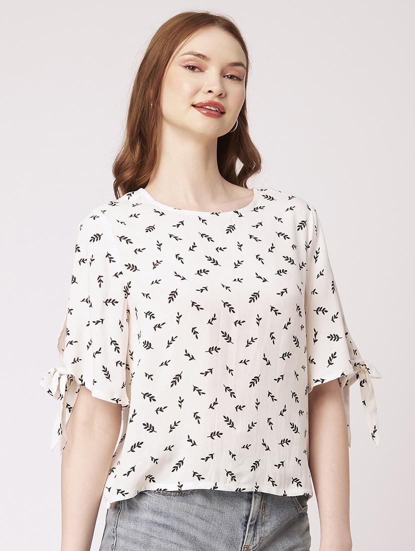 women's straight round neck top - 20148992 - Standard Image - 2