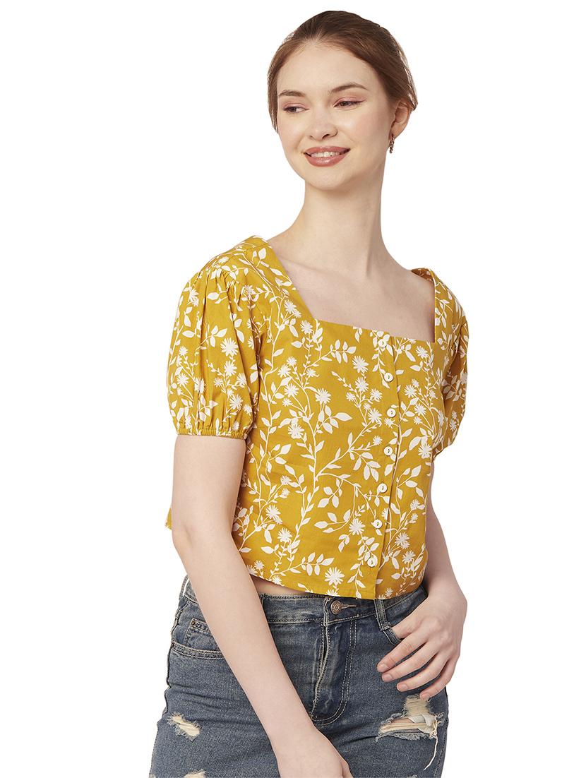 women's crop square neck top - 20149003 -  Zoom Image - 0