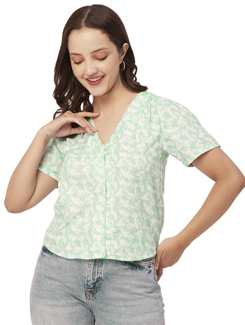 women's straight v neck top - 20149007 -  Zoom Image - 0