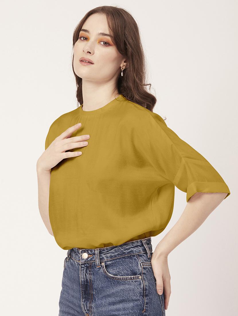women's straight round neck top - 20149019 - Standard Image - 2