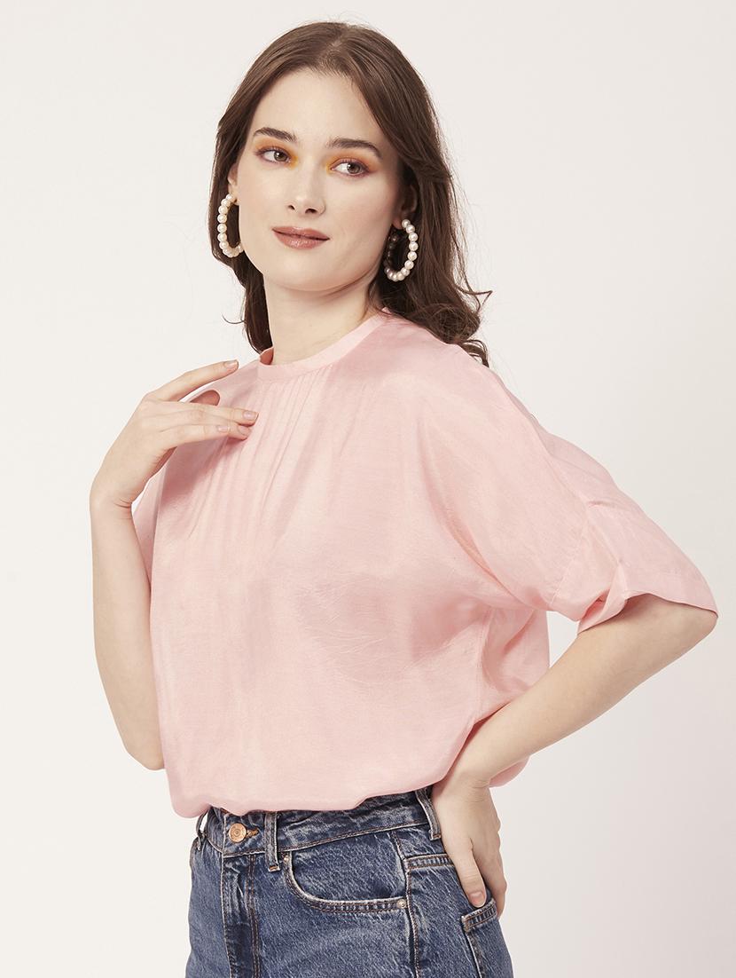 women's straight round neck top - 20149021 - Standard Image - 2