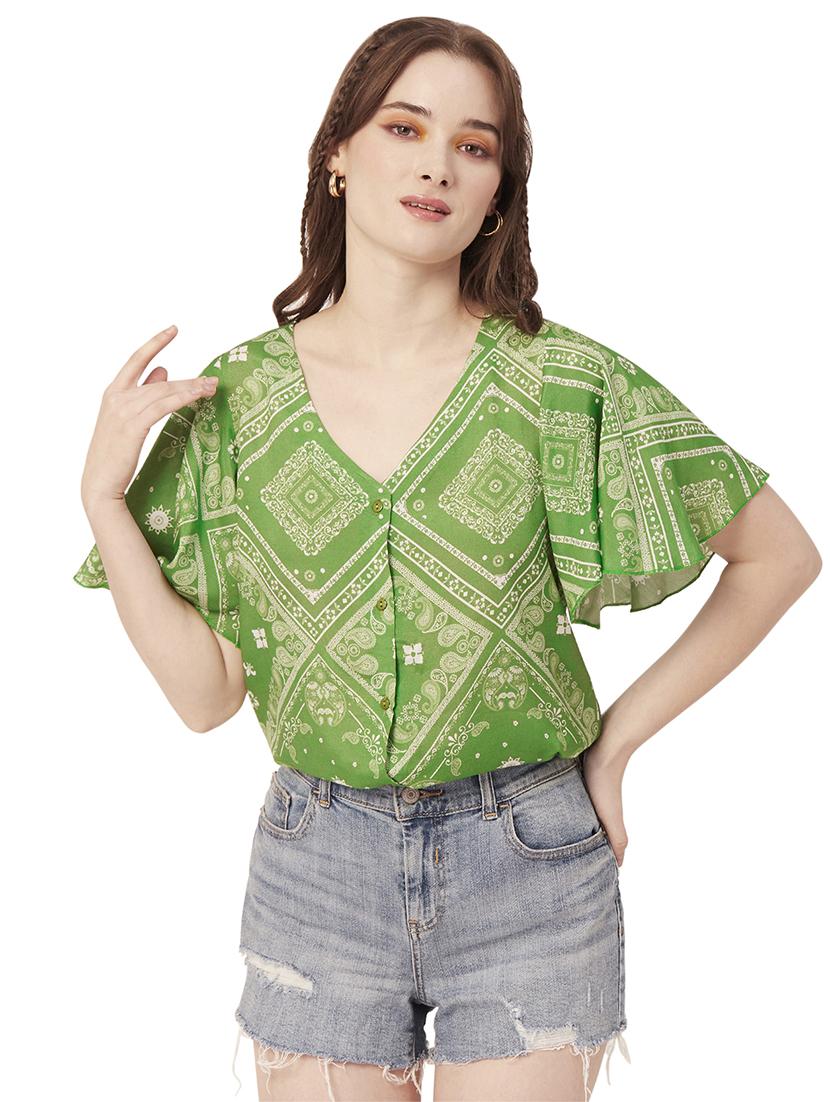 women's straight v neck top - 20149025 -  Zoom Image - 0