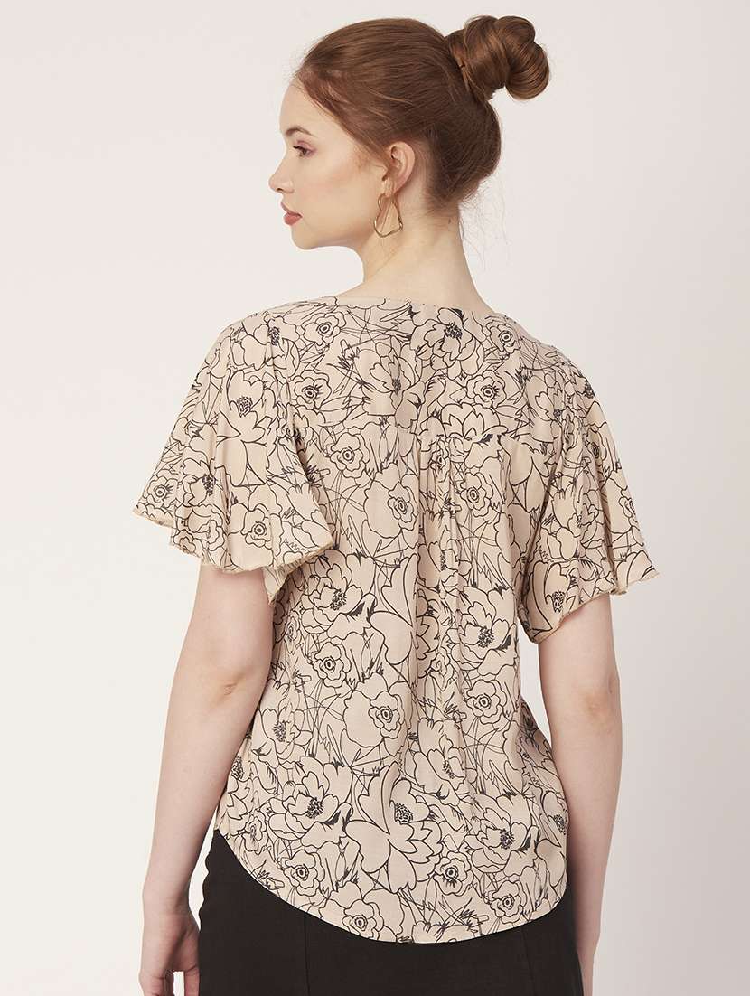 women's straight v neck top - 20149026 -  Standard Image - 2