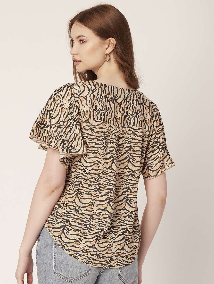 women's straight v neck top - 20149028 -  Standard Image - 2