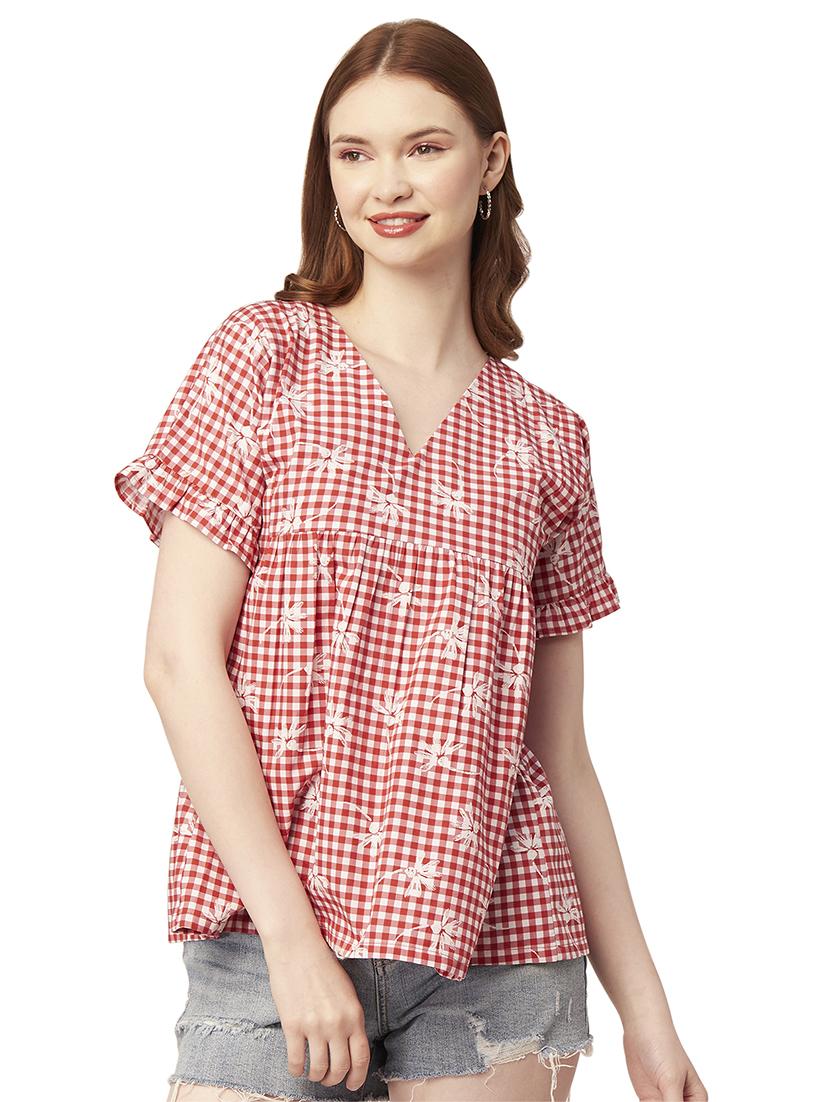 women's peplum v neck top - 20149031 -  Zoom Image - 0