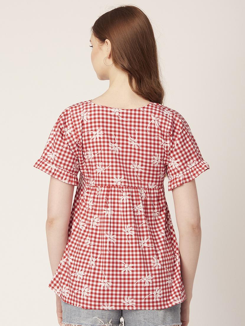 women's peplum v neck top - 20149031 - Standard Image - 2