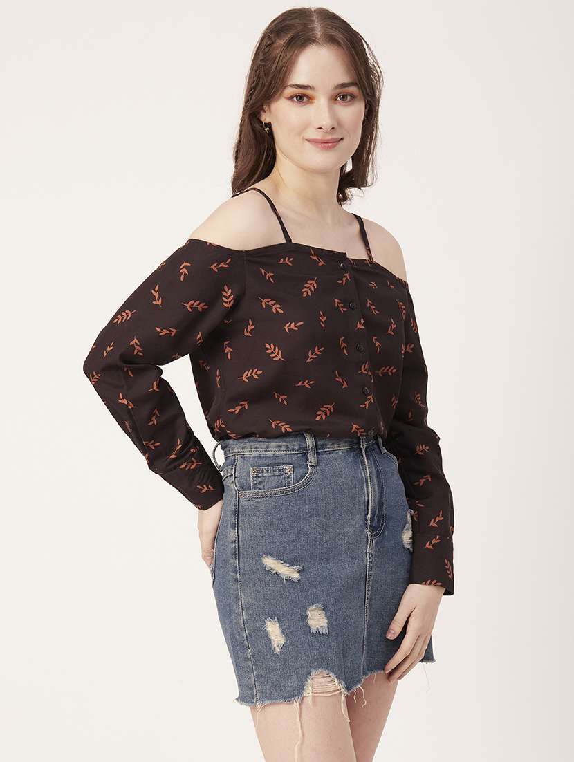 women's crop shoulder strap top - 20149049 - Standard Image - 2