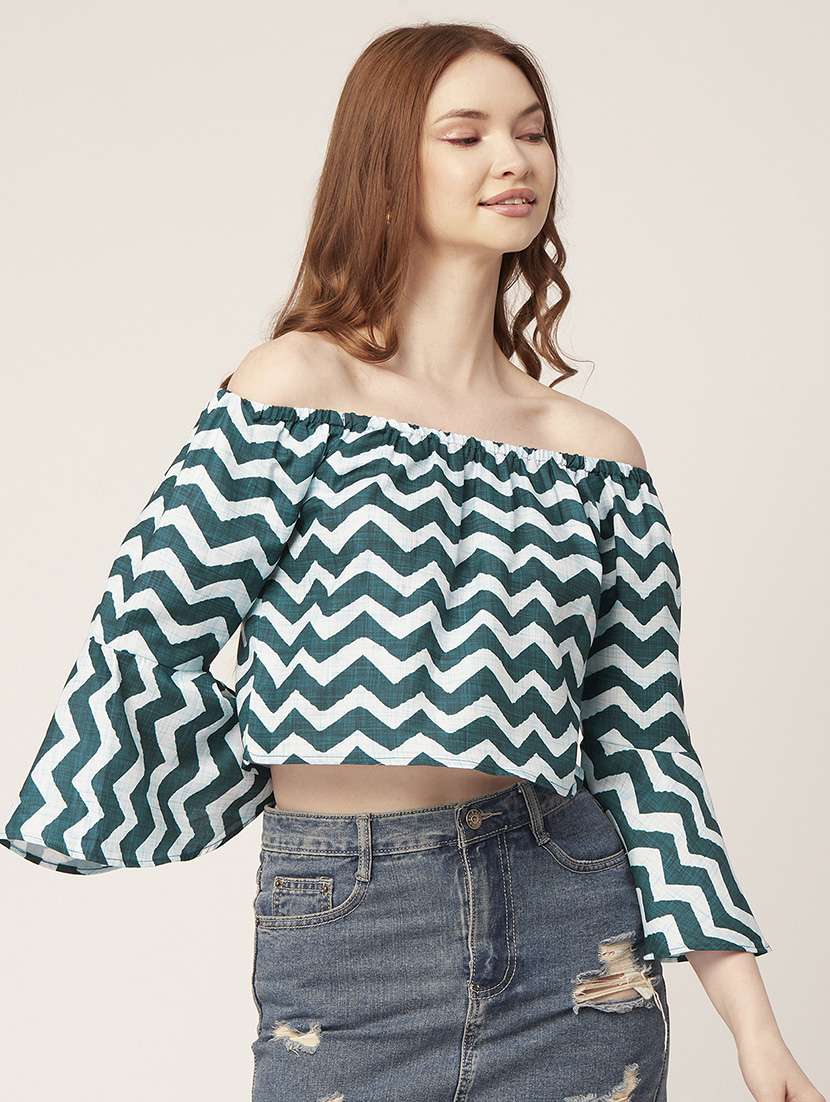 women's crop off shoulder top - 20149070 -  Standard Image - 2