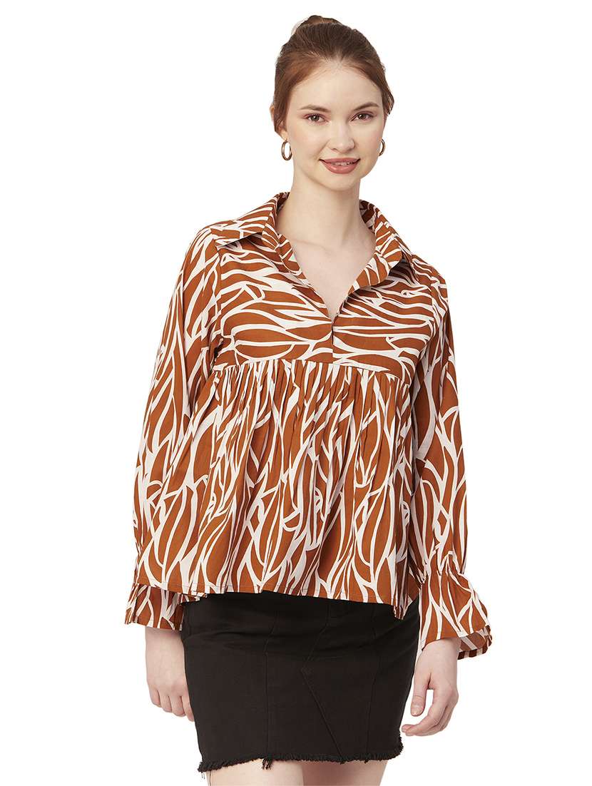 women's peplum round neck top - 20149085 -  Zoom Image - 0