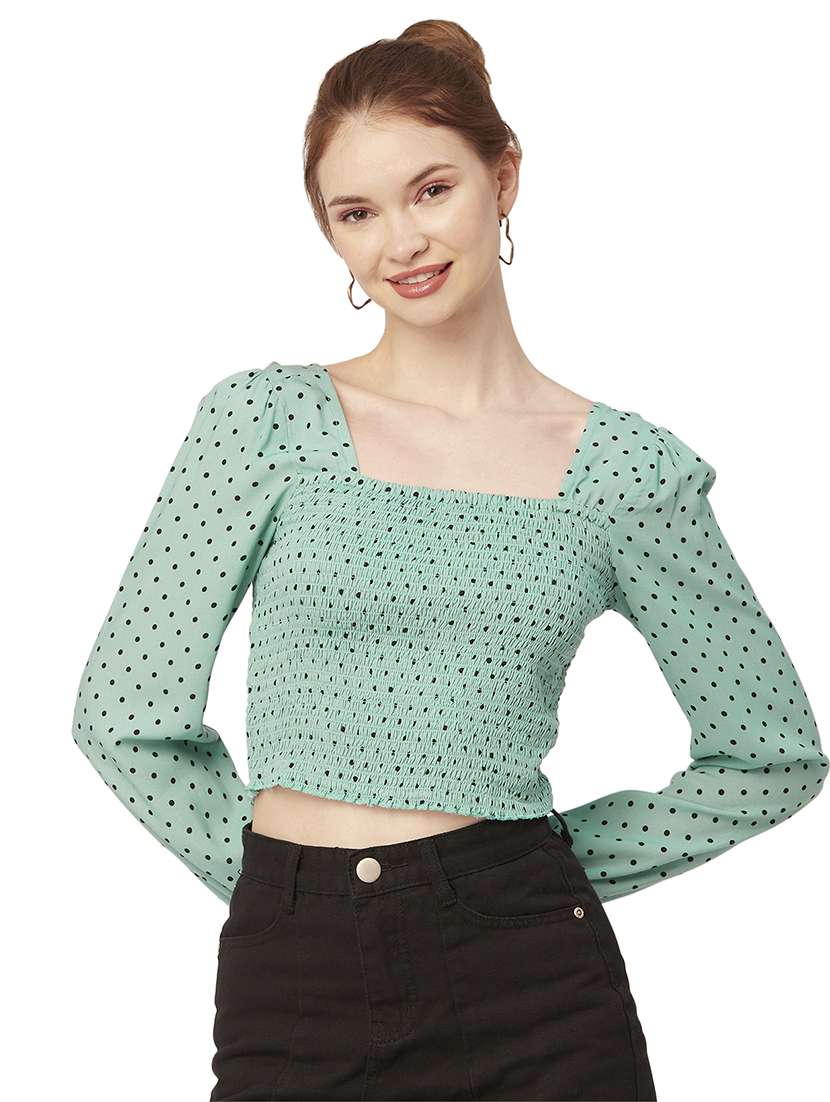 women's crop square neck top - 20149086 - Zoom Image - 0