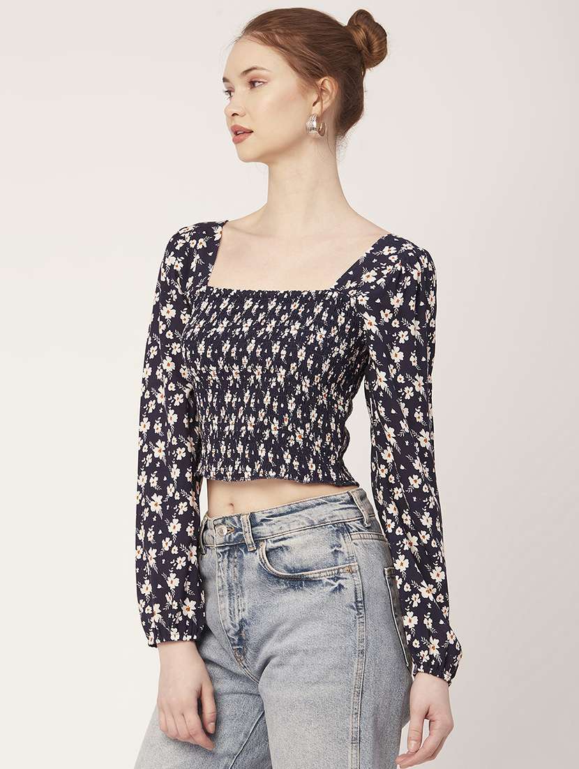 women's crop square neck top - 20149087 -  Standard Image - 2