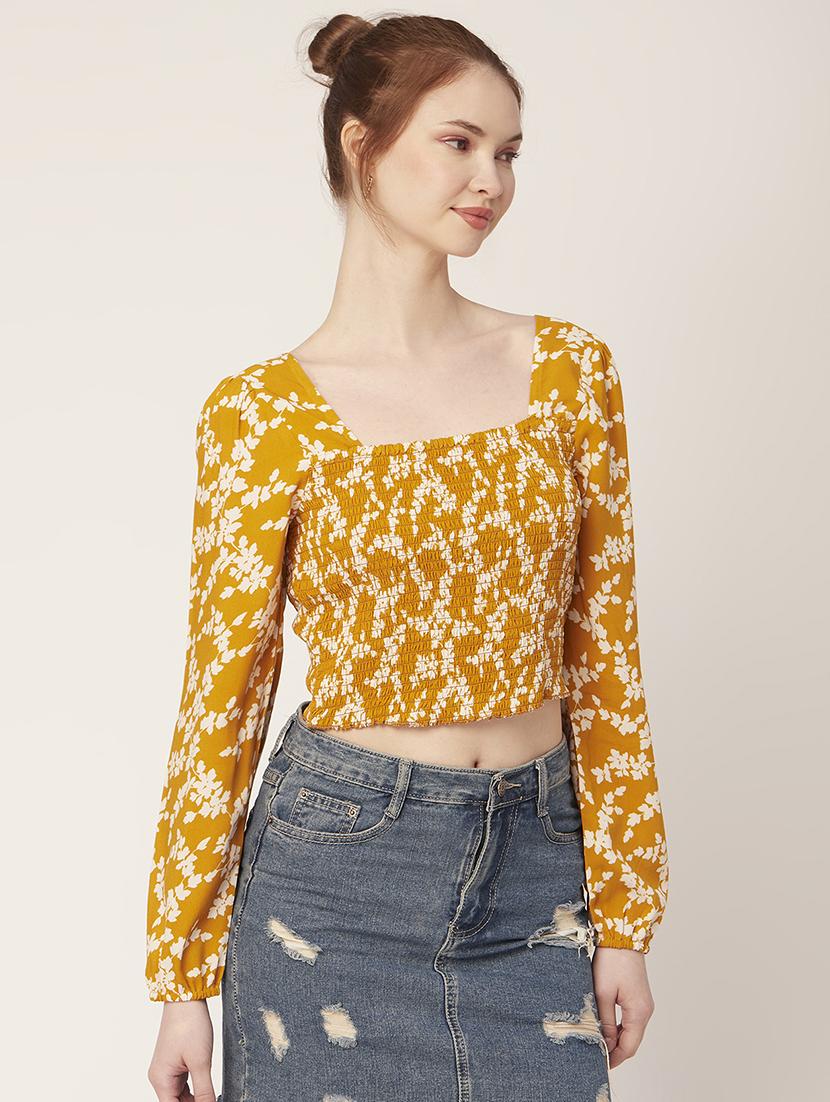 women's crop square neck top - 20149089 - Standard Image - 2
