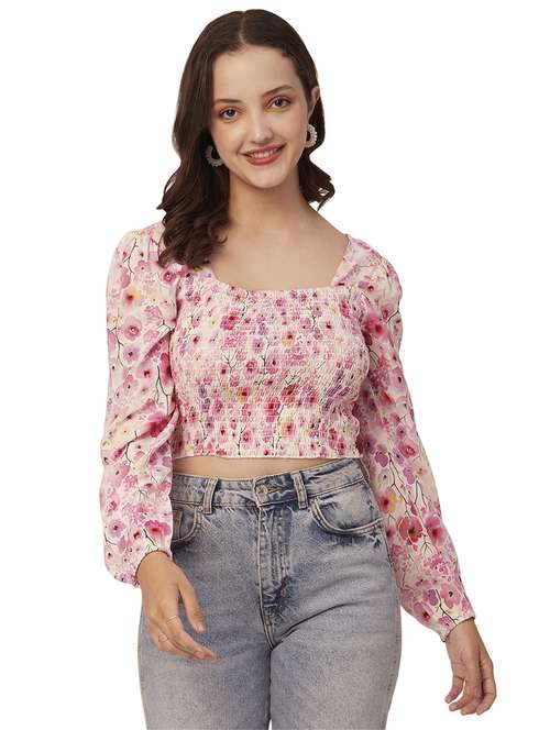 women's crop square neck top - 20149090 -  Standard Image - 0