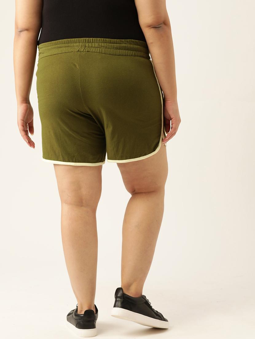 green cotton tailored shorts - 20149104 - Standard Image - 2