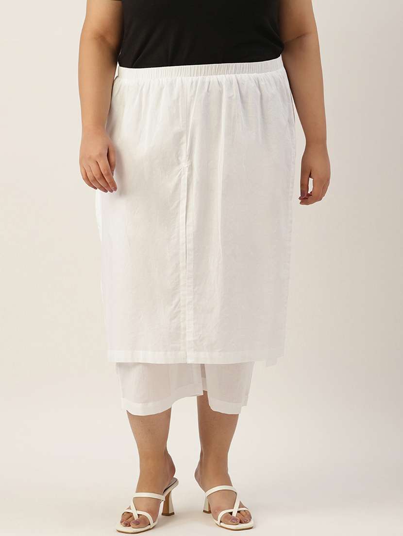 women solid color flat front culottes